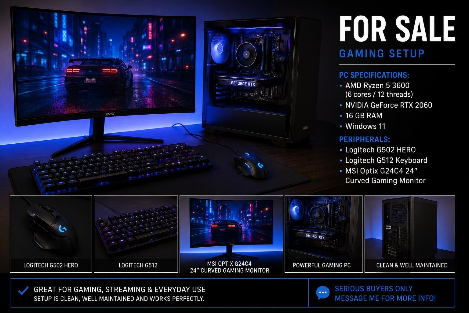 Gaming setup, Ophalen, Zo goed als nieuw