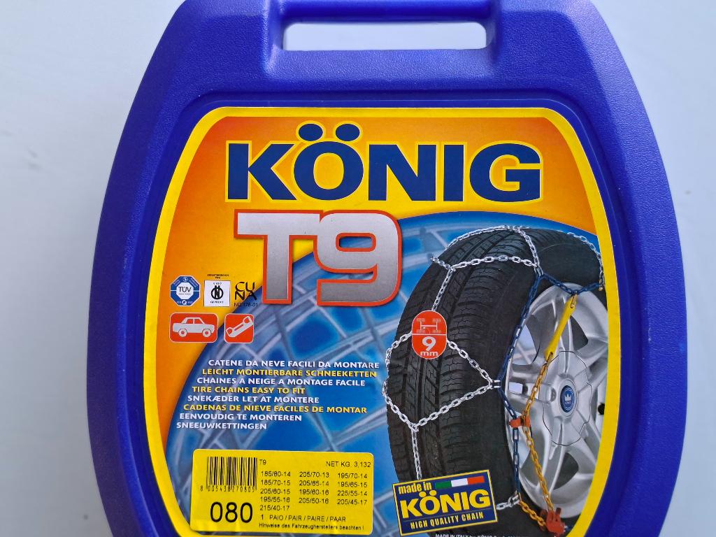 König T9 sneeuwkettingen, Ophalen