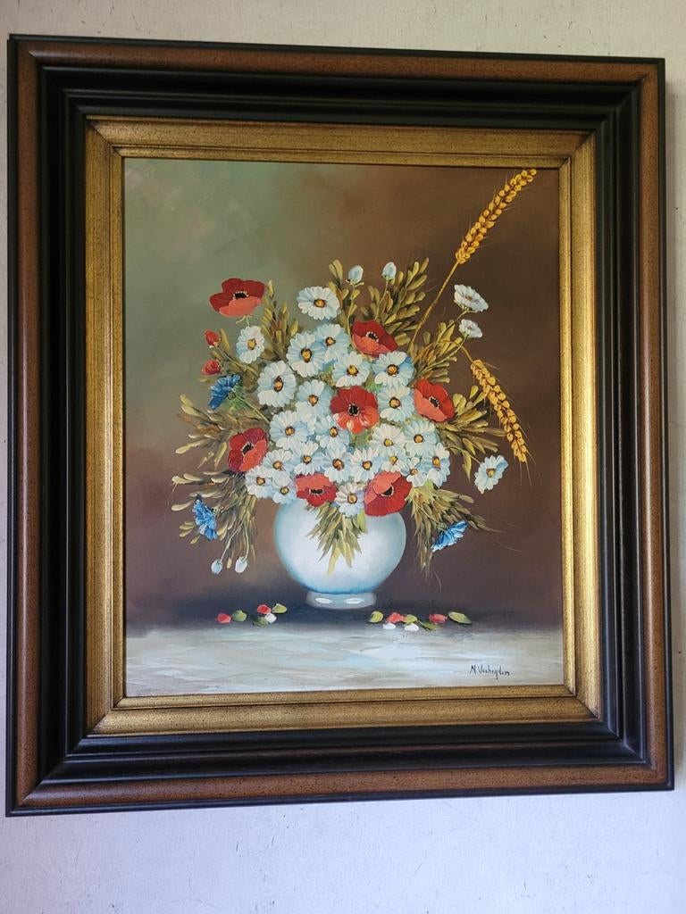 Ingelijst schilderij Nora Verheyden H82cmxB72cm, Antiquités & Art, Art | Peinture | Classique, Enlèvement