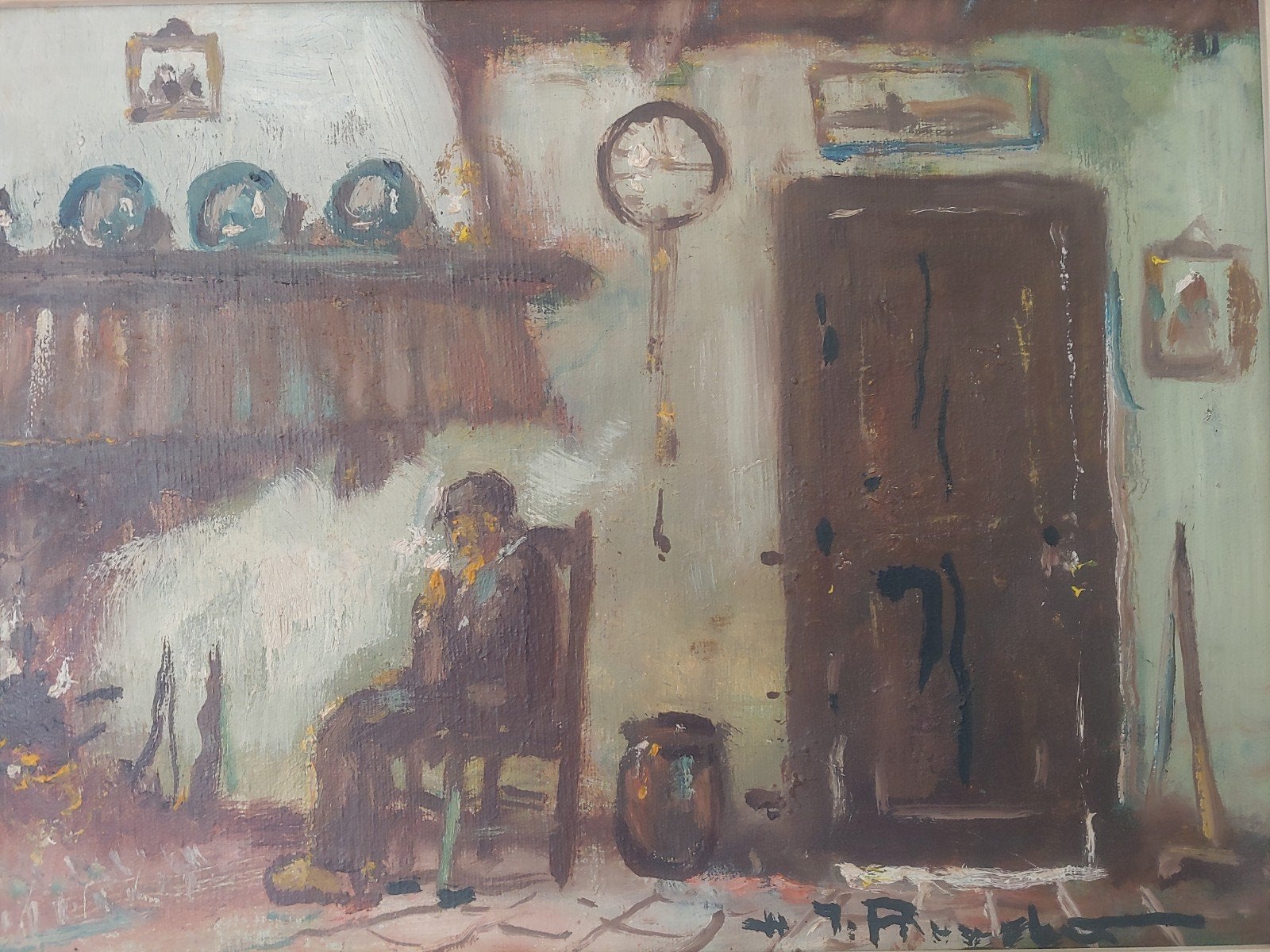 Henri Joseph Pauwels, Enlèvement, Signé, Peinture à l'huile, Toile