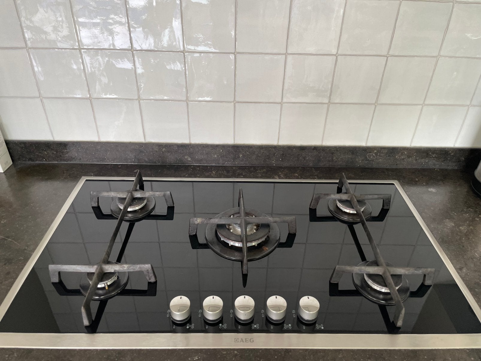 AEG Gas Fornuis 5-pits, Elektronische apparatuur, Ophalen, Zo goed als nieuw, Gas