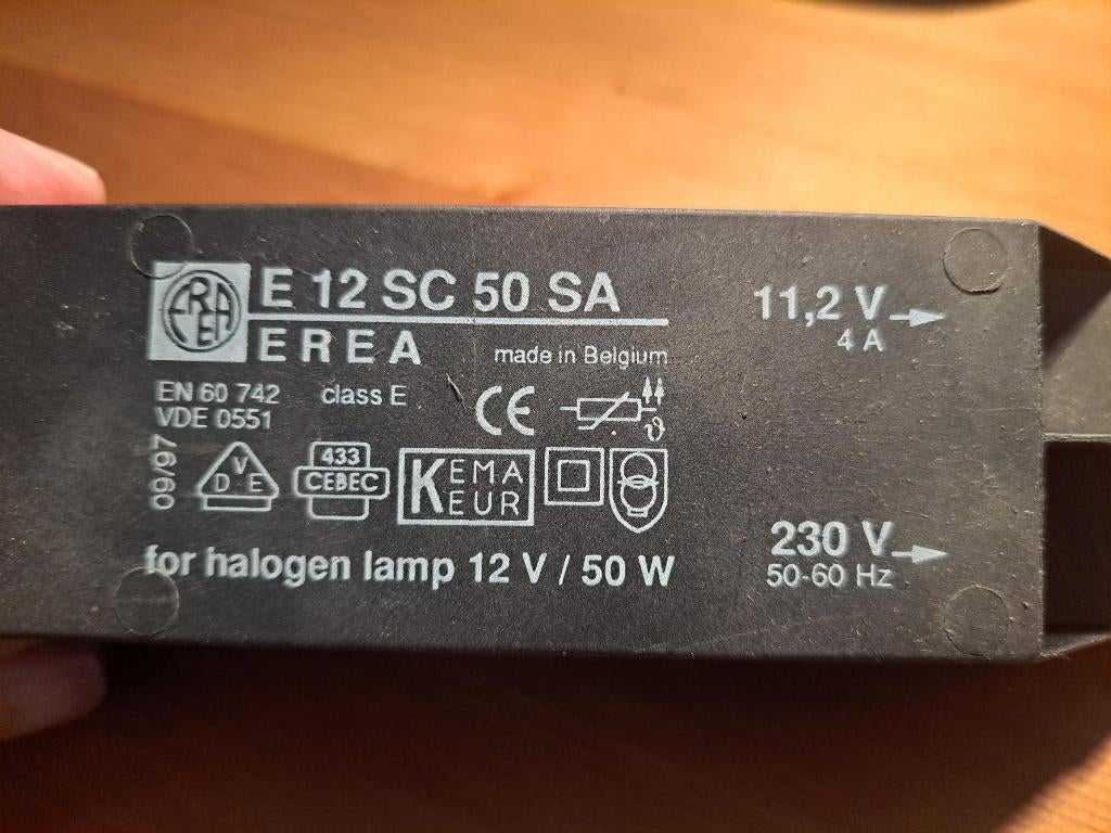 Transfo EREA 12V  - 5 Stuks voor €20, Bricolage & Construction, Électricité & Câbles, Enlèvement