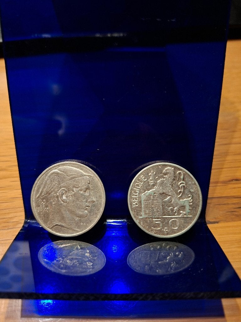55 Belgische zilveren munten 50 frank –Mercurius (1948–1954), Postzegels en Munten, Ophalen, Zilver, Losse munt, Zilver