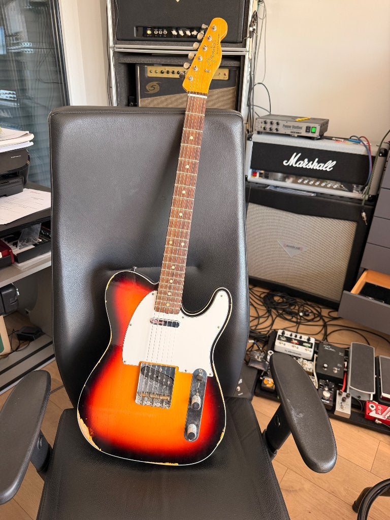 Fender Telecaster 60 Custom - Relic - Custom Shop, Musique & Instruments, Enlèvement ou Envoi, Comme neuf, Solid body, Fender