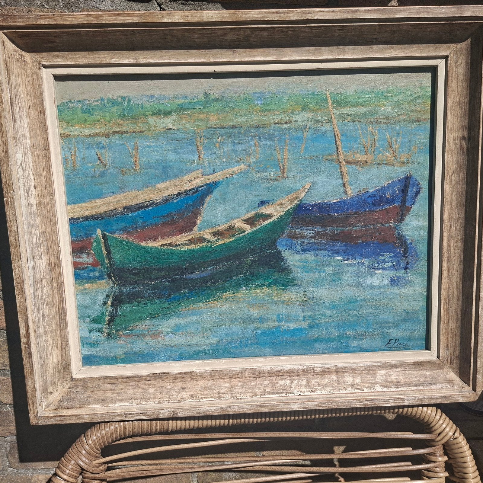 Italiaan haventje door F.Pincé (1912-1984), Maritiem / water, Doek, Ophalen of Verzenden, Klassiek