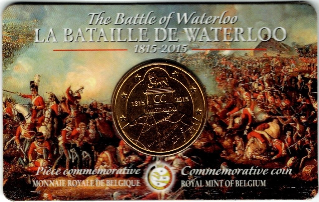 Pièce de 2,50 euros en coincard Bataille de Waterloo 2015, Envoi, Belgique, Autres valeurs, Monnaie en vrac