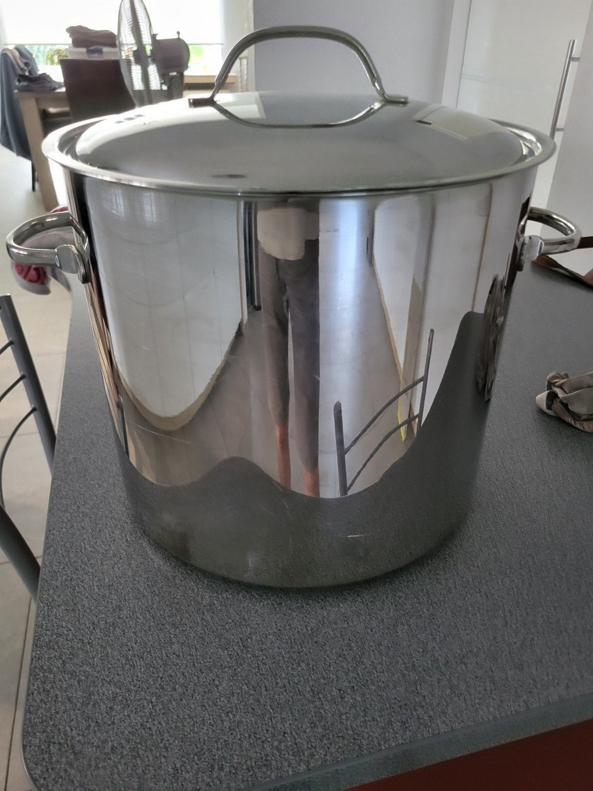Kookpot 10 liter, Ophalen, Zo goed als nieuw, Inox, Keramische plaat