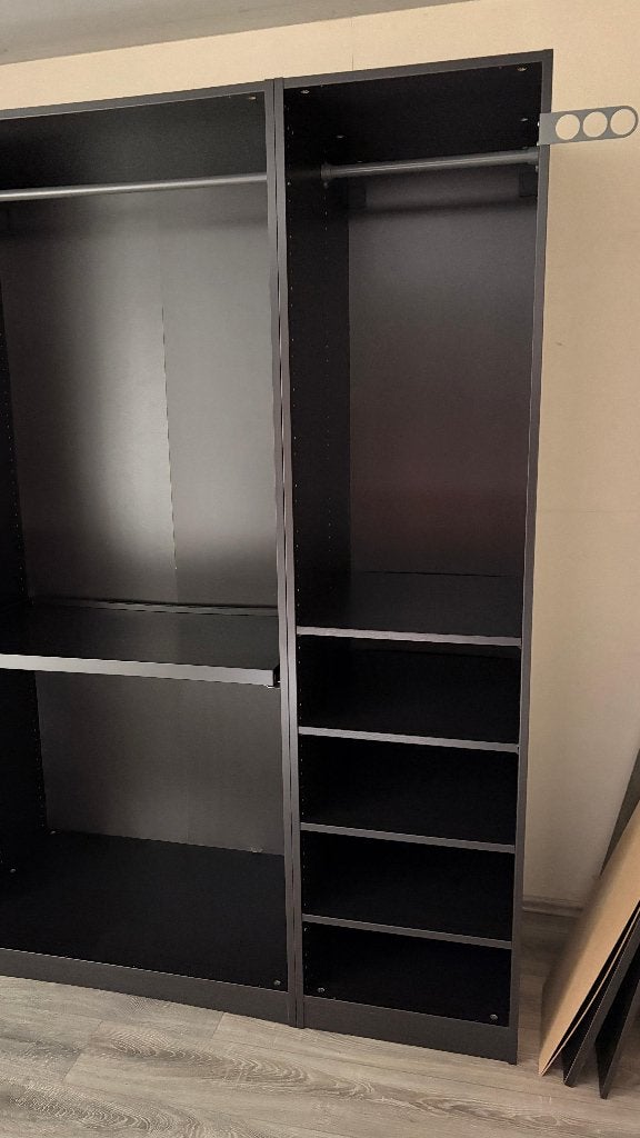 IKEA PAX kleerkast, zwartbruin (3 delen), Ophalen, Overige materialen, Gebruikt, 200 cm of meer