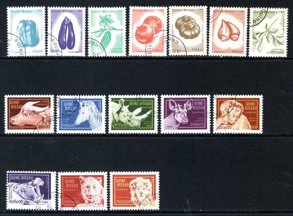 Lot de timbres de GUINE-BISSAU, timbrés, Envoi, Autres pays, Affranchi