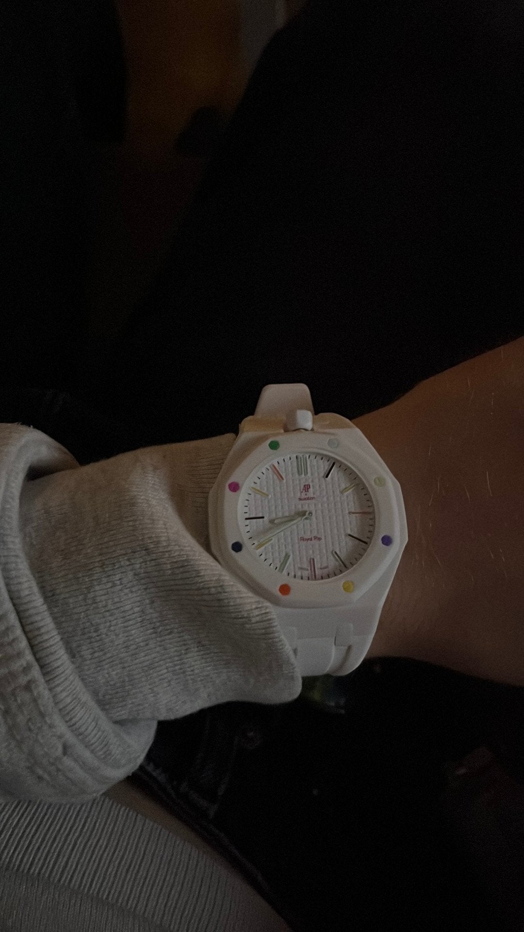 Ap x Swatch huit blanc NIEUW, Ophalen, Nieuw, Kunststof, Swatch