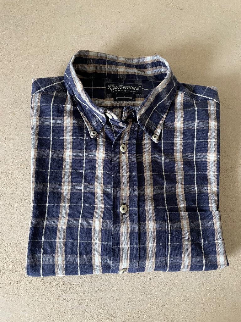 Herenhemd Bellerose maat Large, Kleding | Heren, Blauw, Ophalen of Verzenden, Zo goed als nieuw, Halswijdte 41/42 (L)