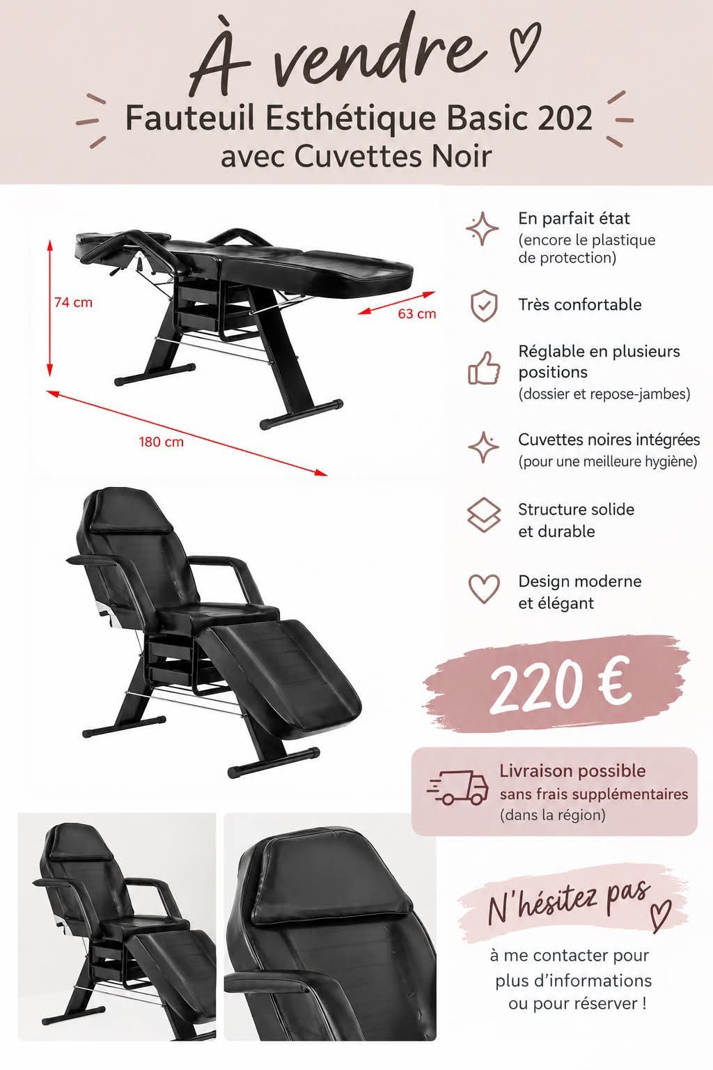 Table d’esthetique, Enlèvement, Table