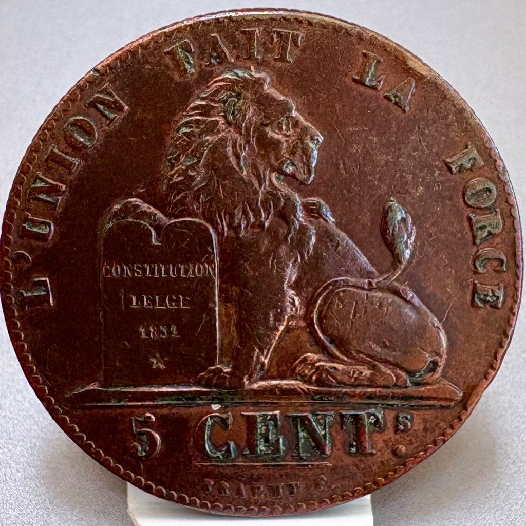 5 centimes - Lion belge - Léopold I - 1851, Enlèvement ou Envoi, Autre, Monnaie en vrac