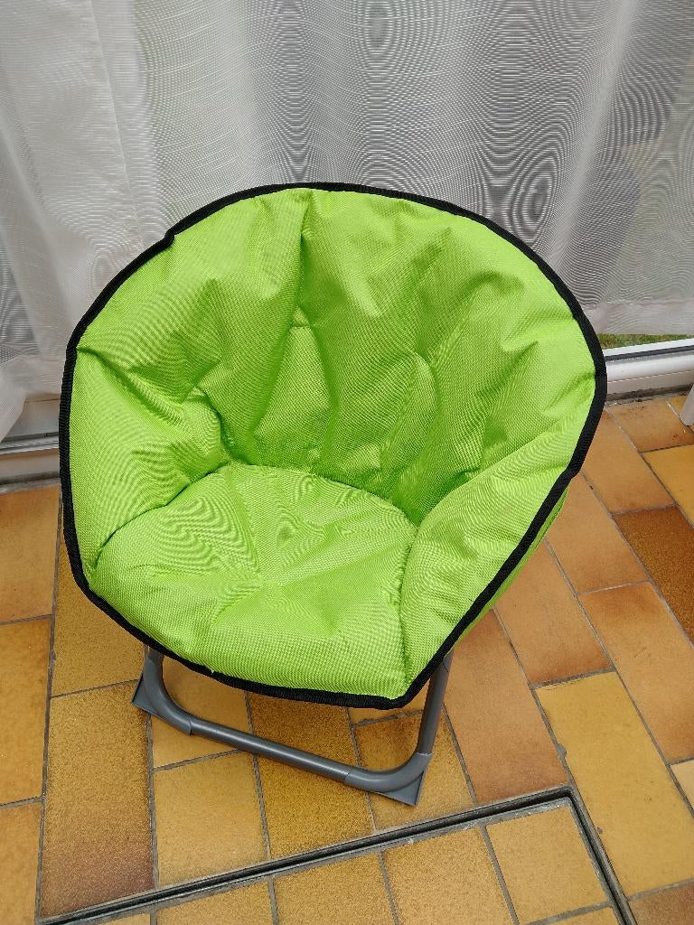 Groene opvouwbare maanstoel voor kinderen, Ophalen, Zo goed als nieuw, Inklapstoel