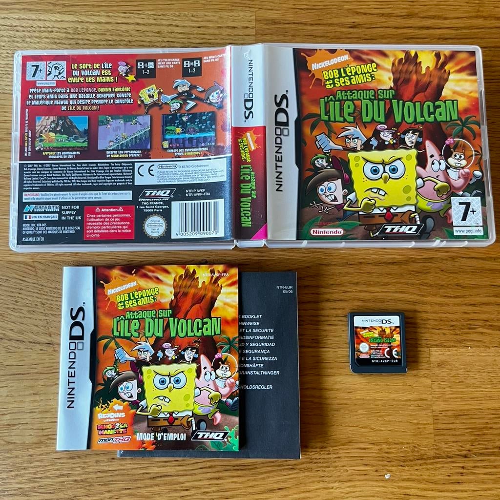 Jeu Bob l’Éponge: Attaque sur l’île du Volcan Nintendo DS, Enlèvement ou Envoi, Utilisé, À partir de 7 ans