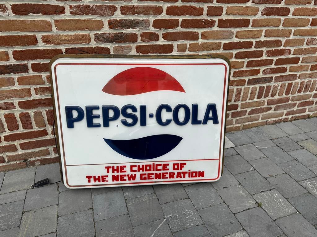 Lichtreclame Pepsi Cola, Ophalen, Gebruikt, Lichtbak of (neon) lamp