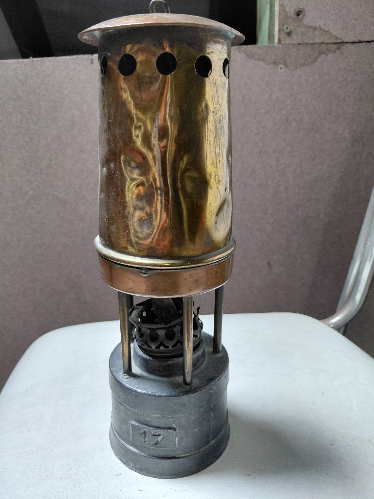antieke mijnwerkerslamp, Antiquités & Art, Enlèvement