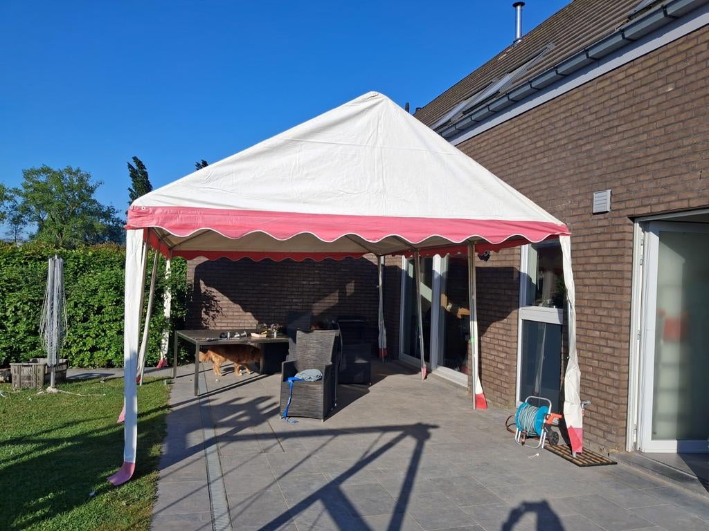 stevige partytent 6 x 4 M, Tuin en Terras, Ophalen