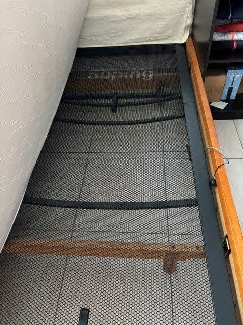 dubbelbed Molteni met 2 afz. Auping spiraalbodems 2m op 2m, Ophalen, Gebruikt, Tweepersoons, Overige maten
