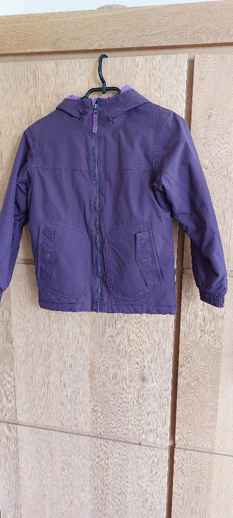 Paarse ski-jas voor meisjes (Mt 122/8j) Quechua, Kinderen en Baby's, Kinderkleding | Maat 122, Zo goed als nieuw, Meisje, Jas