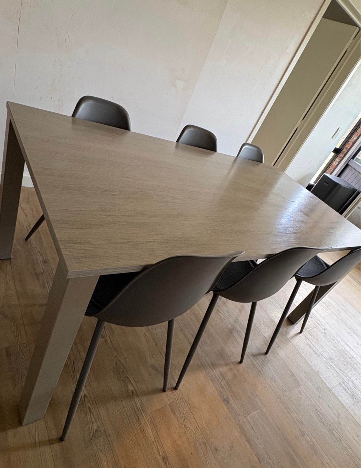 Tafel met zes stoelen, Huis en Inrichting, Tafels | Eettafels, Ophalen, Gebruikt