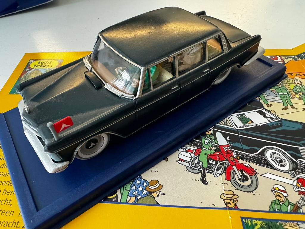 Kuifje auto 1:43 de mercedes 600 limousine uit K en Picaro’s, Enlèvement ou Envoi, Tintin, Comme neuf