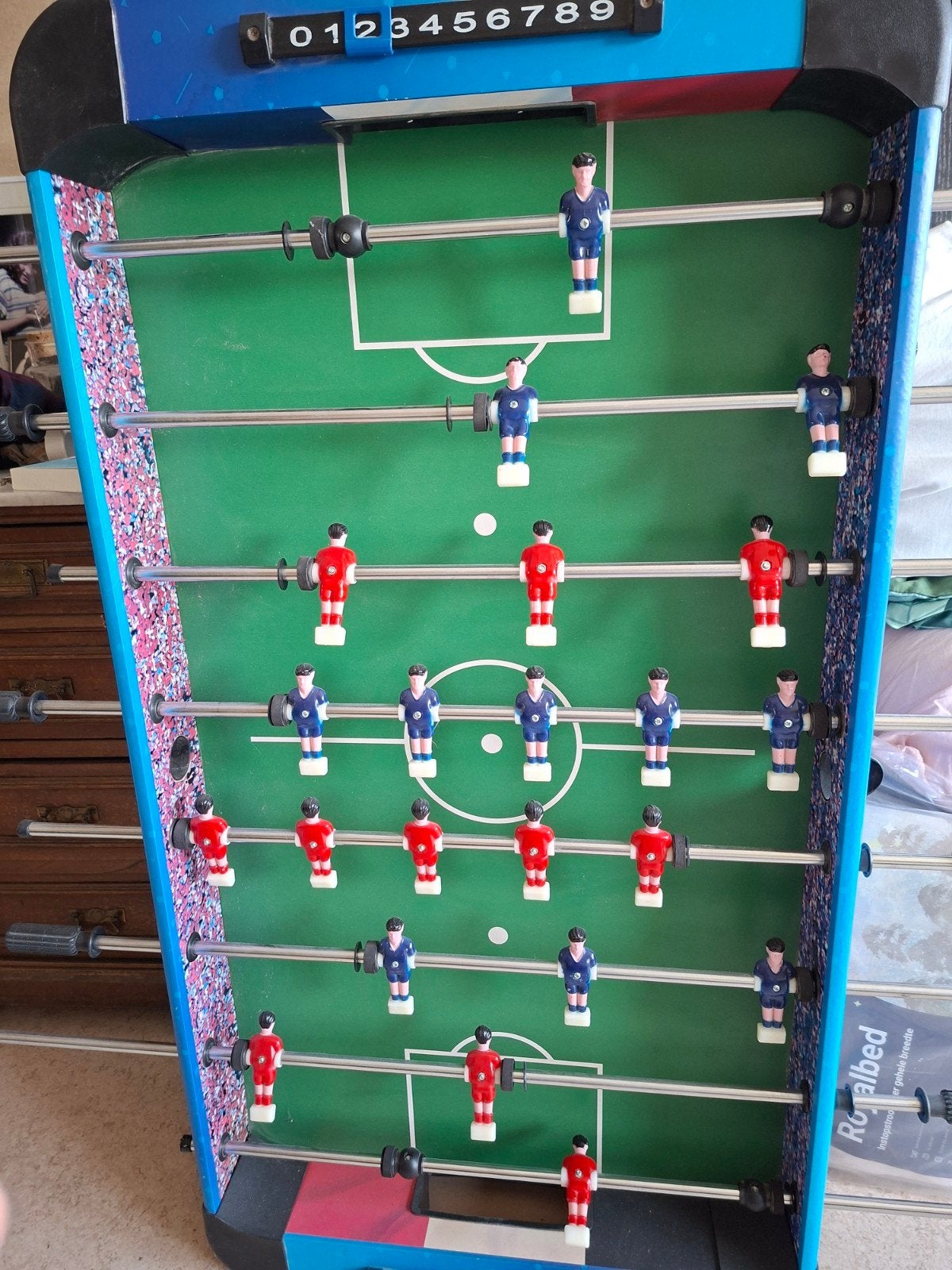 voetbal kickertafel, Ophalen
