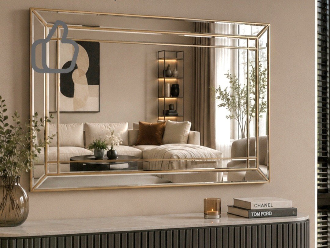Spiegel van Deknudt L 1,42 , Br 94cm, Huis en Inrichting, Ophalen
