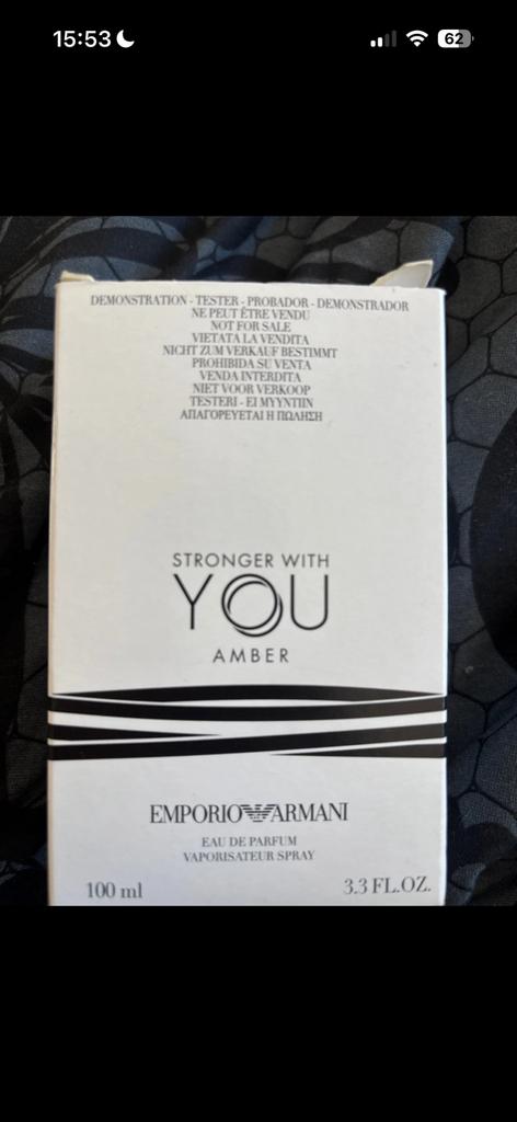 Emporio Armani Stronger With You Amber 100 ml  (Testeur), Enlèvement, Neuf