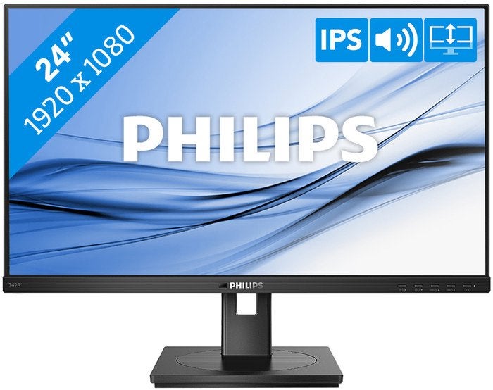 Philips 24inch Monitor Ips full Hd Garantie 2028, Computers en Software, Monitoren, Ophalen, Kantelbaar, Zo goed als nieuw, HDMI