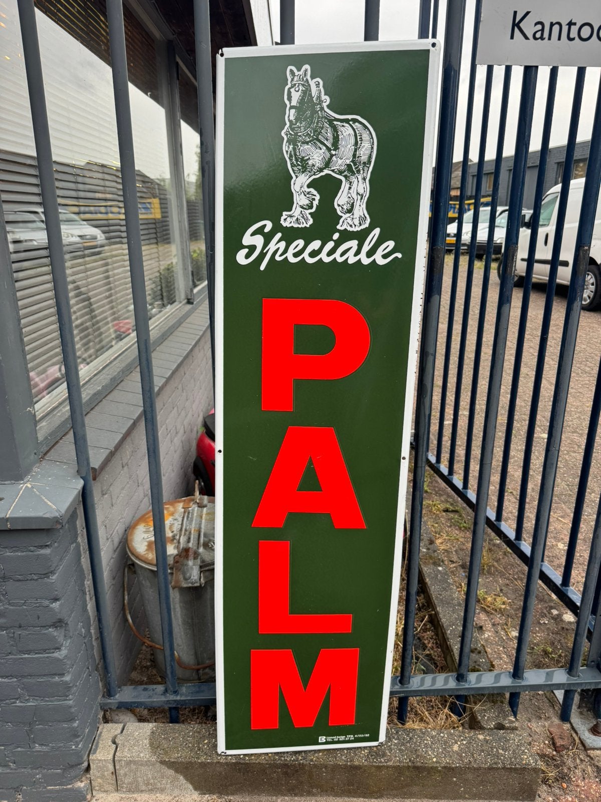 Speciale PALM emaille reclamebord, Verzamelen, Merken en Reclamevoorwerpen, Ophalen, Reclamebord, Gebruikt, .