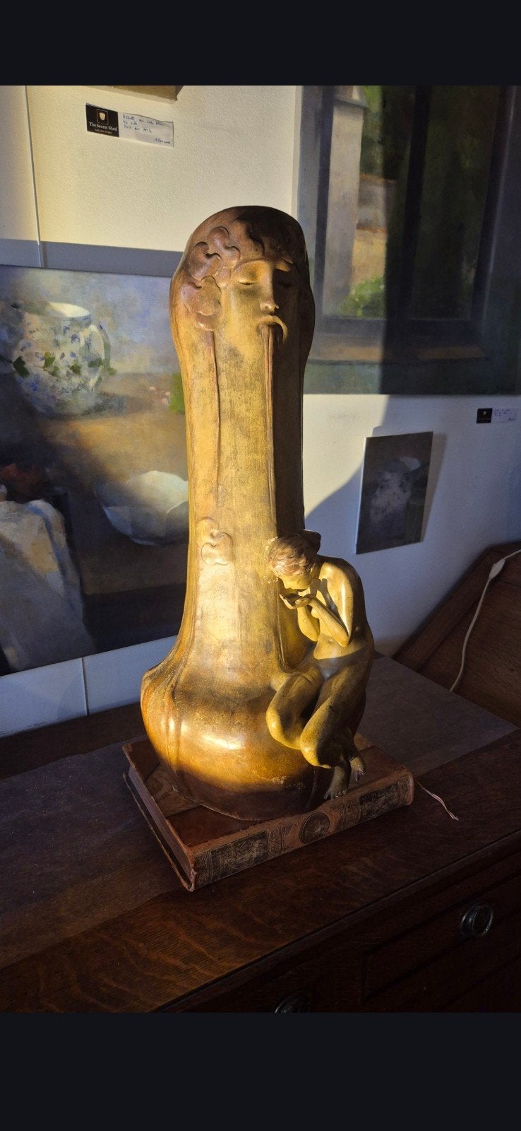 Vase Art Nouveaux en terre cuite Friedrich Goldscheider 60 c, Antiquités & Art, Enlèvement, Art nouveau