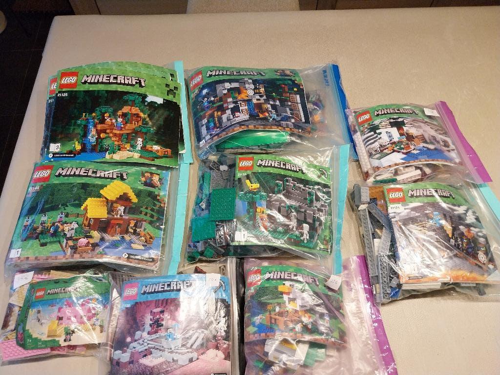 LEGO Minecraft lot 9 sets, Minecraft, Lego, Ophalen of Verzenden, Zo goed als nieuw