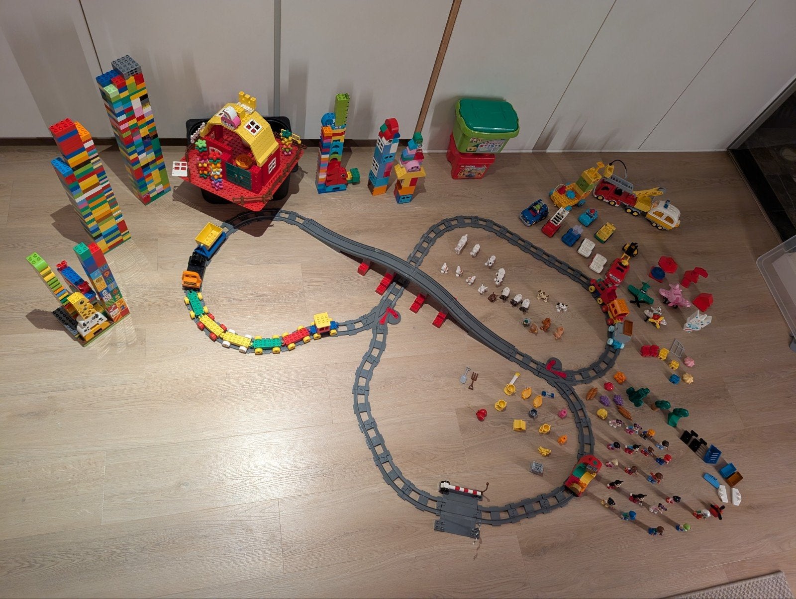 Grand lot LEGO DUPLO | Train, ferme, animaux, véhicules, Enlèvement, Utilisé, Plusieurs sets, Duplo