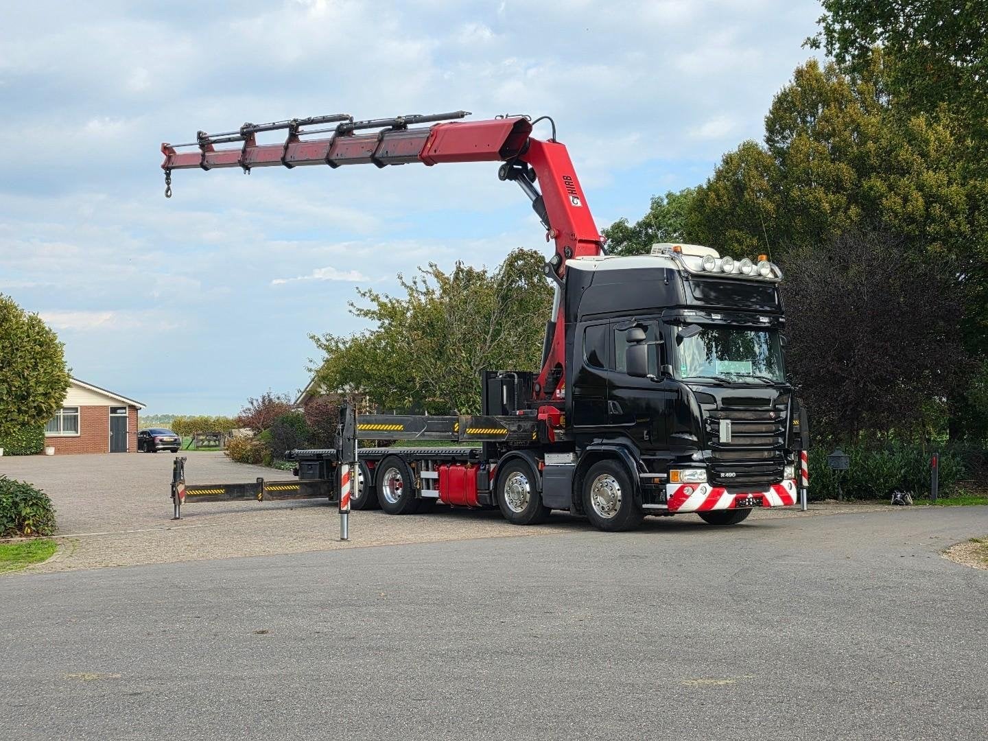 Scania R490 8x2 EURO6! HIAB 85TM! AFSTANDSBEDIENING!TOP! DK1, Auto's, Automaat, Overige brandstoffen, Bedrijf, 360 kW
