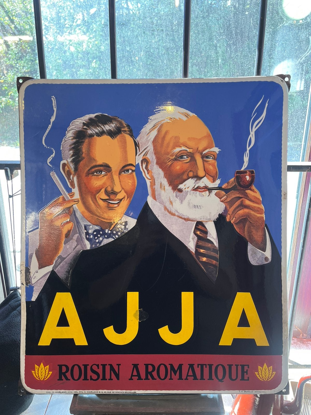 Ajja aromatique 1953, Collections, Enlèvement ou Envoi, Utilisé, Panneau publicitaire