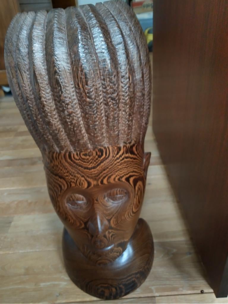 Groot afrikaans houten masker. Mogelijk van Congo., Ophalen of Verzenden