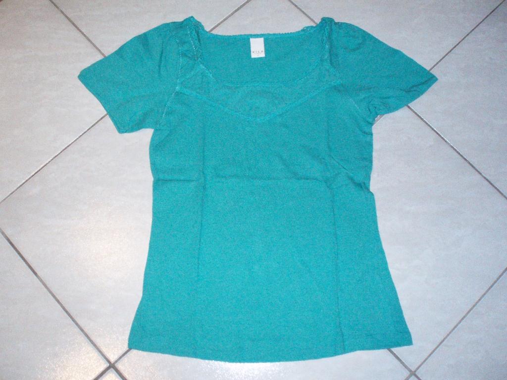 Blauw t-shirt Vila Clothes - maat small, Kleding | Dames, T-shirts, Zo goed als nieuw, Maat 36 (S), Blauw, Korte mouw, Ophalen of Verzenden
