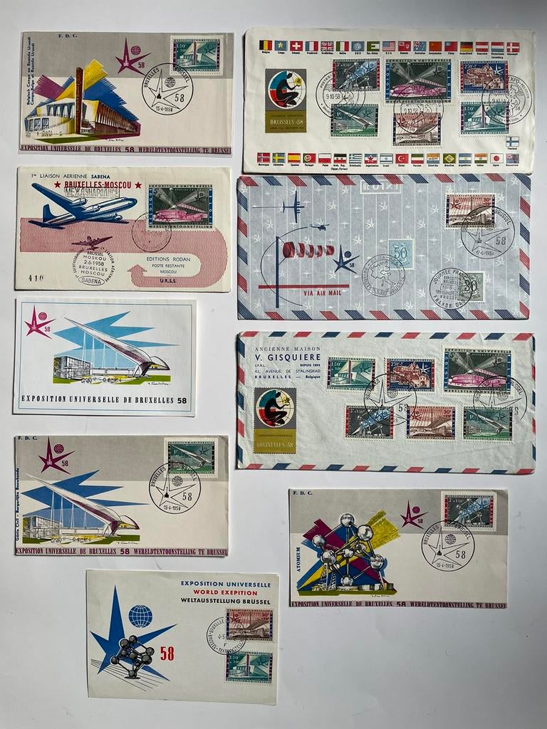 Lot enveloppe atomium sabena, Enlèvement ou Envoi