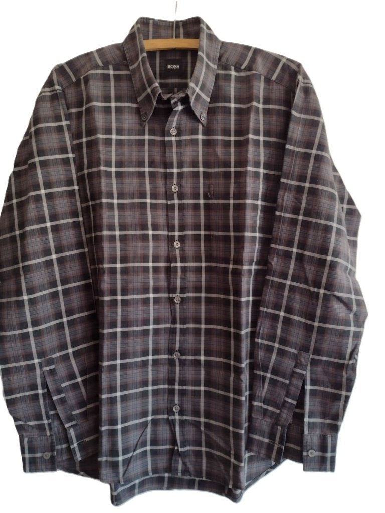 Chemise Boss pour homme, EU L/42, 100 % coton, Vêtements | Hommes, Chemises, Tour de cou 41/42 (L), Comme neuf, Multicolore, Boss Hugo Boss