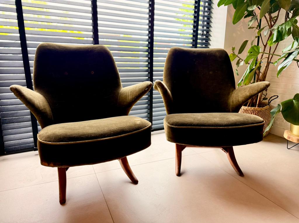 Vintage Pinguïn fauteuilles Theo Ruth voor Artifort '60, Huis en Inrichting, Fauteuils, Ophalen, Gebruikt, Stof, Vintage '60