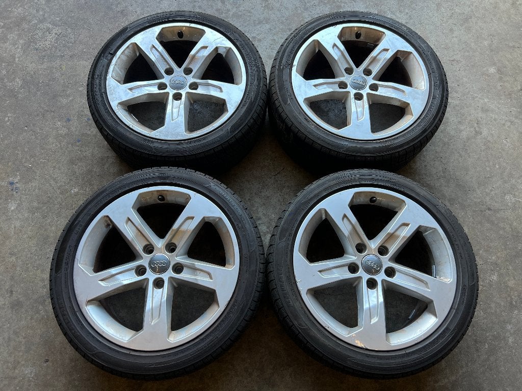 5x112 17 inch Audi A3 S3 Velgen + 4s banden 225 45 17, Enlèvement, Audi