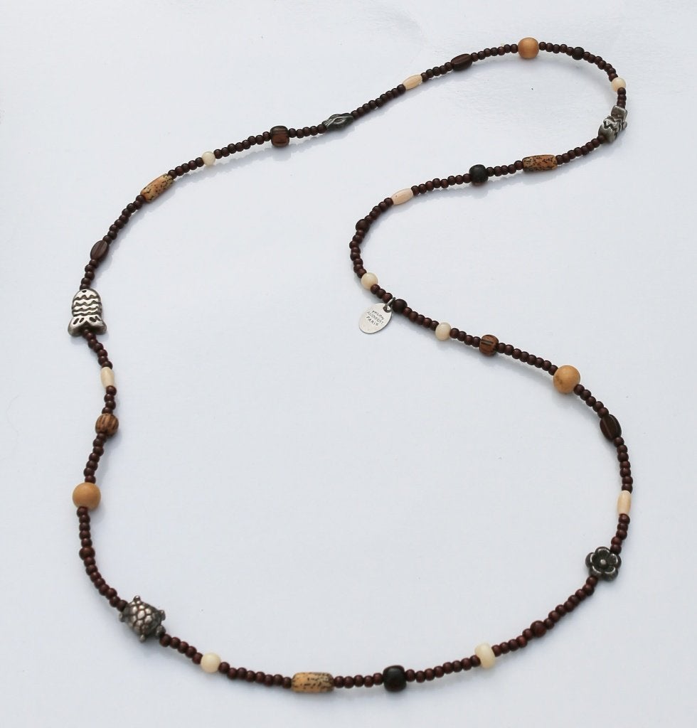 Collier Philippe Audibert - Vintage, Enlèvement ou Envoi, Comme neuf, Brun