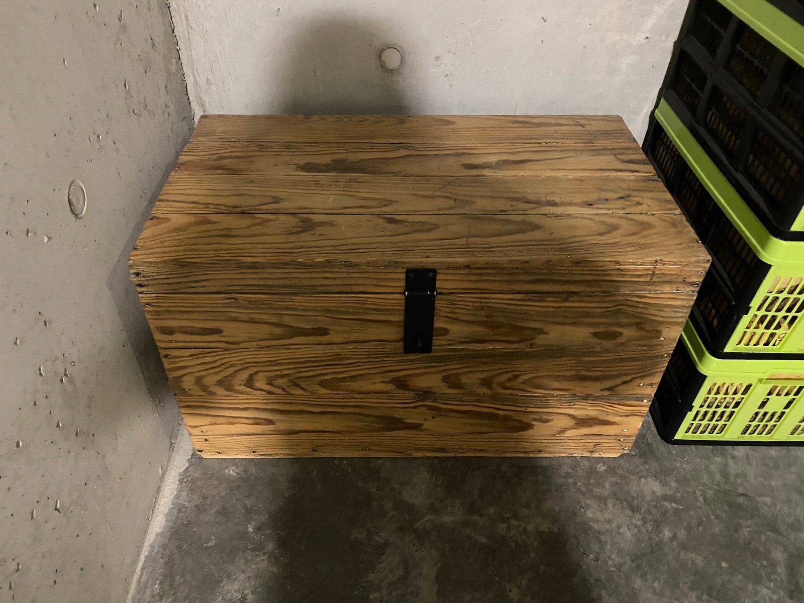 Mooie antieken houten kist, Ophalen, 50 – 75, Gebruikt, 50 tot 100 cm
