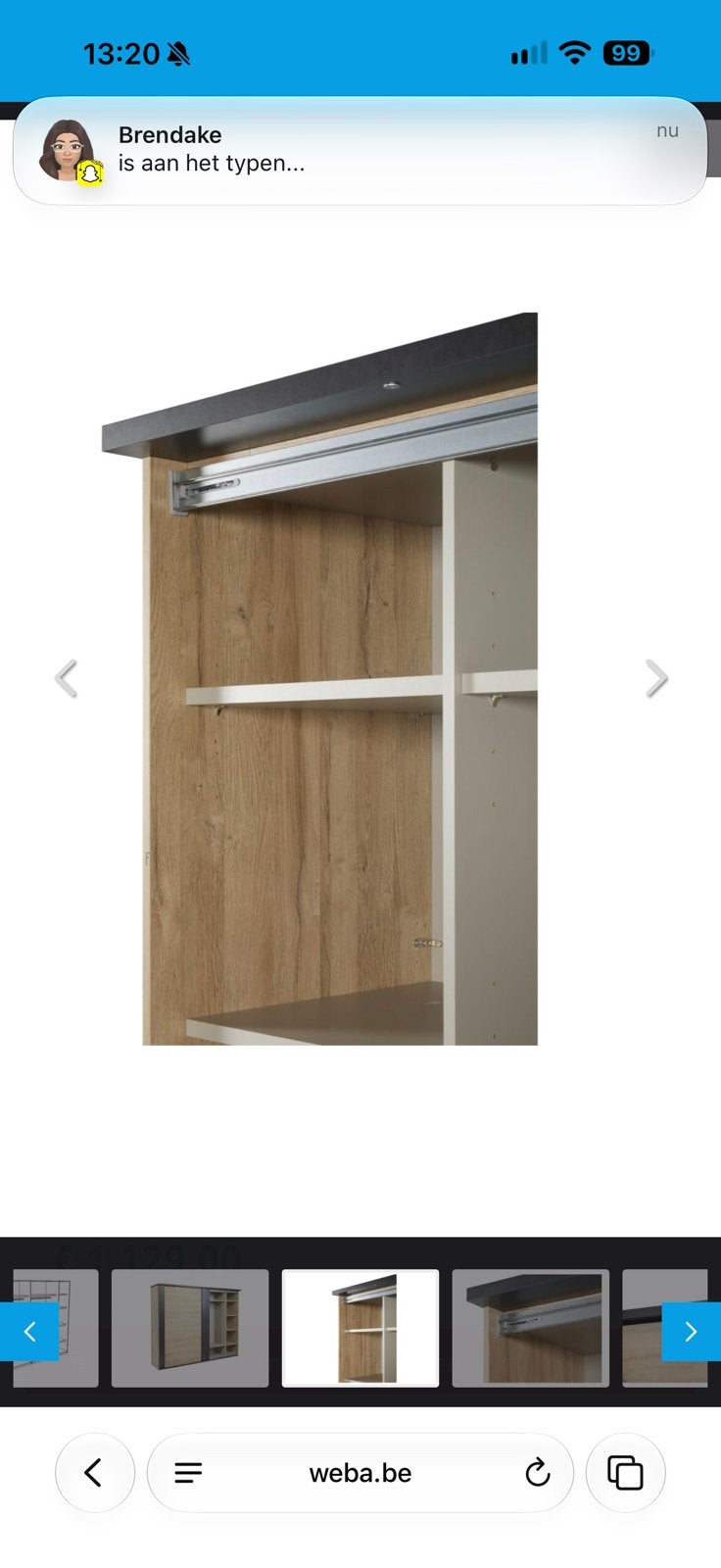 Slaapkamerkast 280cm breed, 221cm Hoog, 62cm diepte, Huis en Inrichting, Ophalen, Gebruikt, 200 cm of meer, Met lade(s)