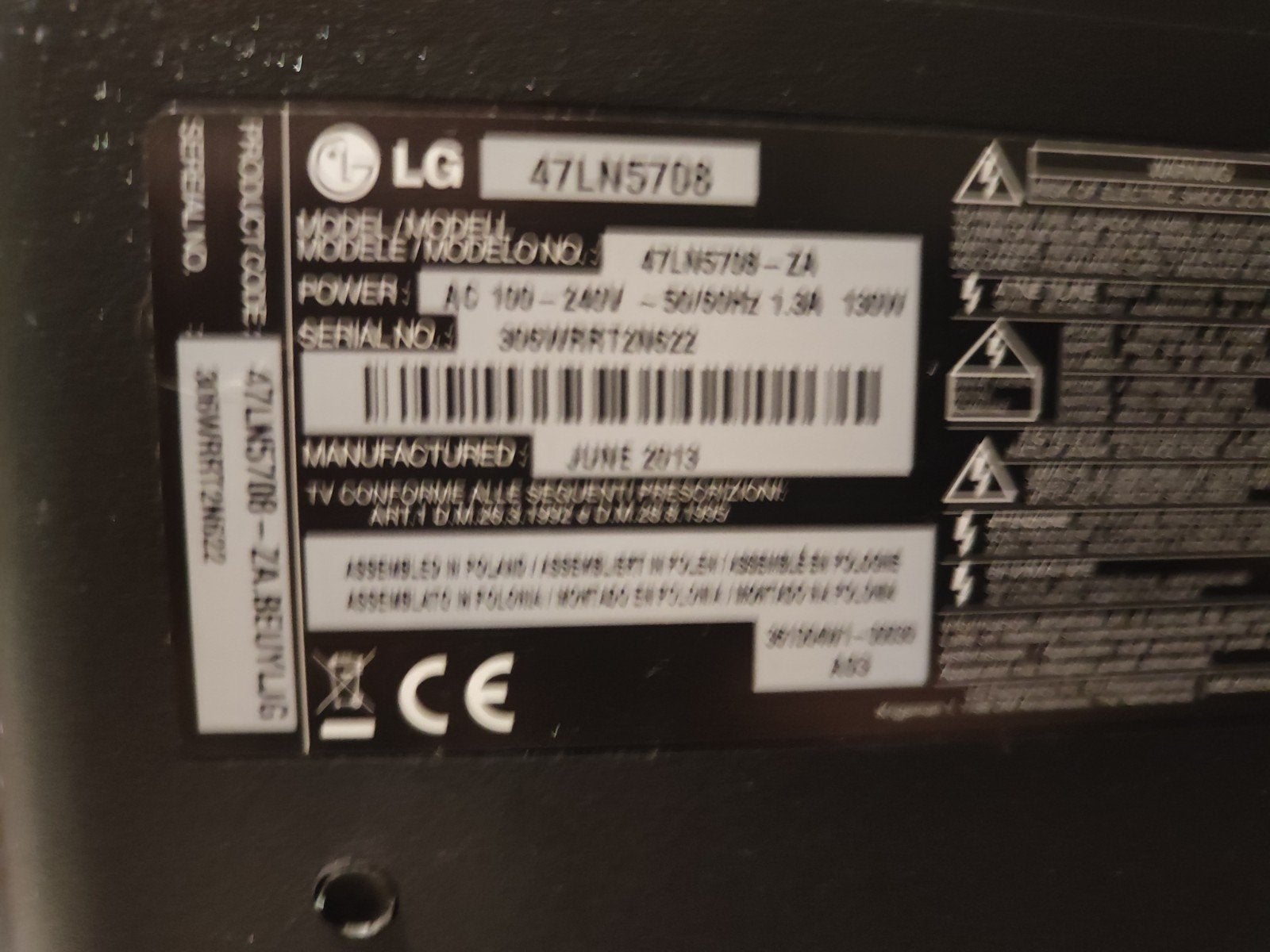 LG  led televisie 47 inch, Ophalen, LED, LG