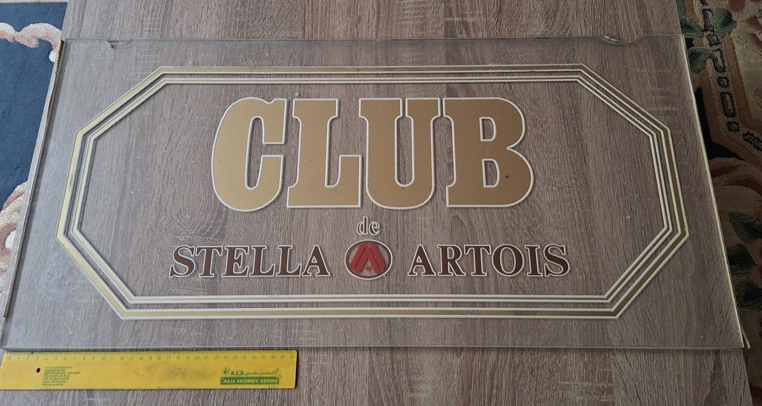 Panneau publicitaire Stella en plexi (voir description), Enlèvement