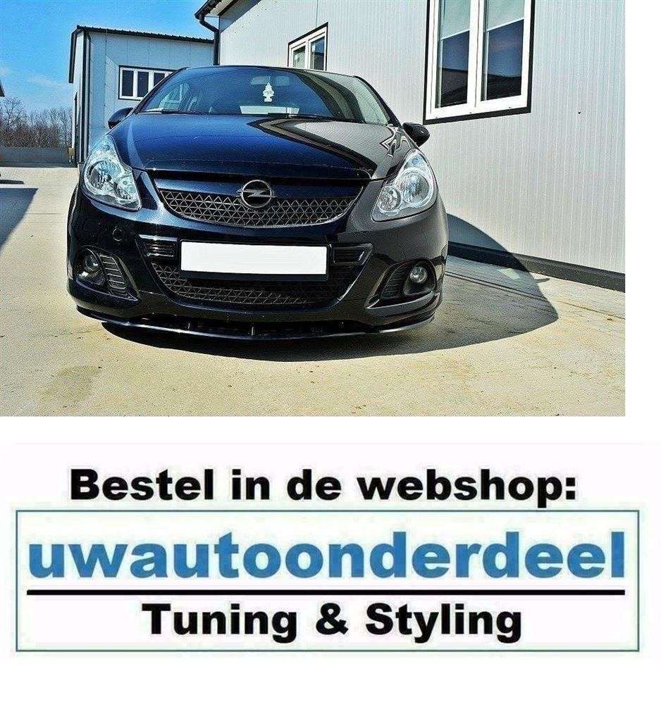 Maxton Spoiler Lip Splitter Voor Opel Corsa D OPC / VXR, Auto diversen, Tuning en Styling, Verzenden