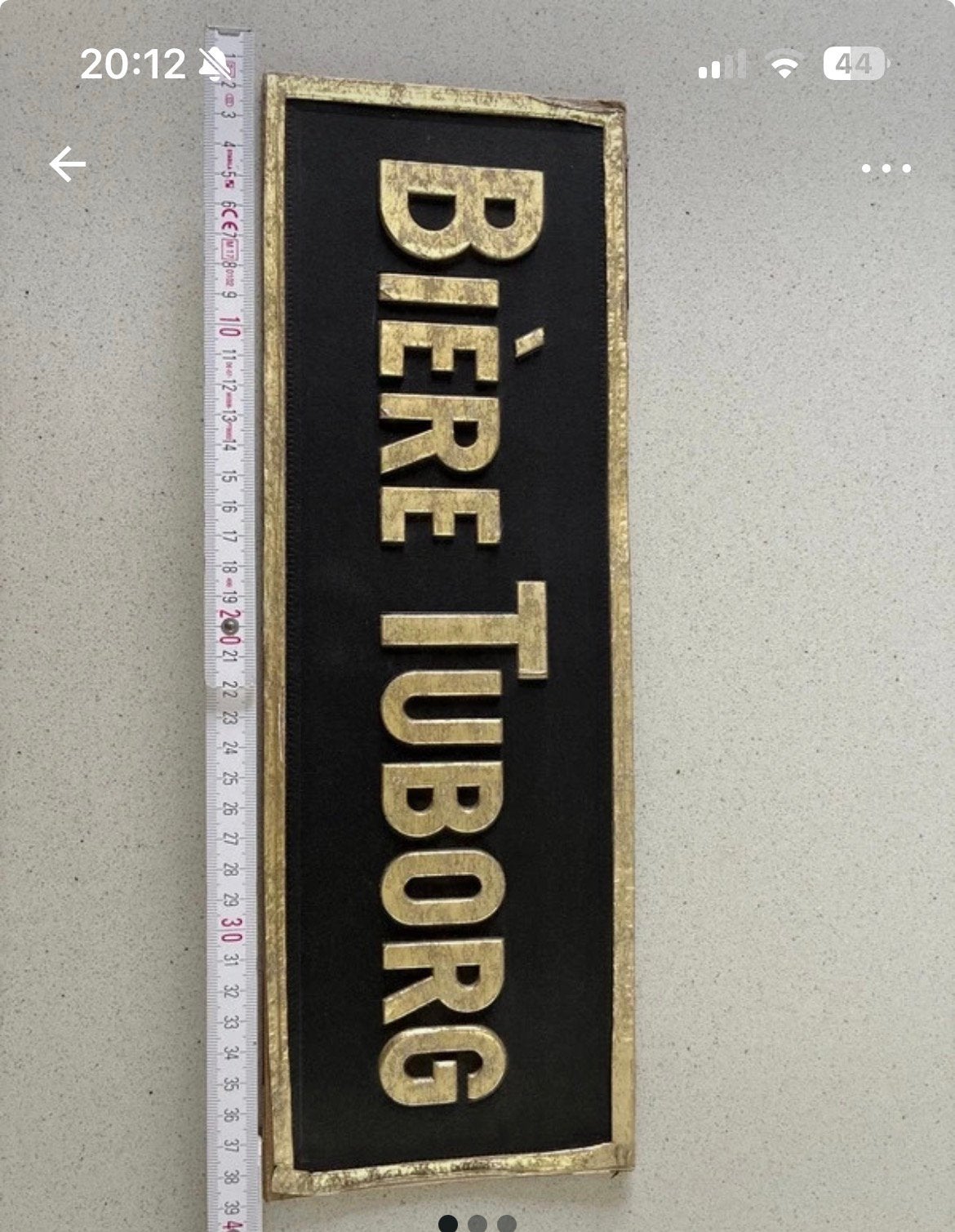 Kartonnen bierreclame Tuborg, Verzamelen, Ophalen, Gebruikt, Reclamebord, Plaat of Schild, Overige merken