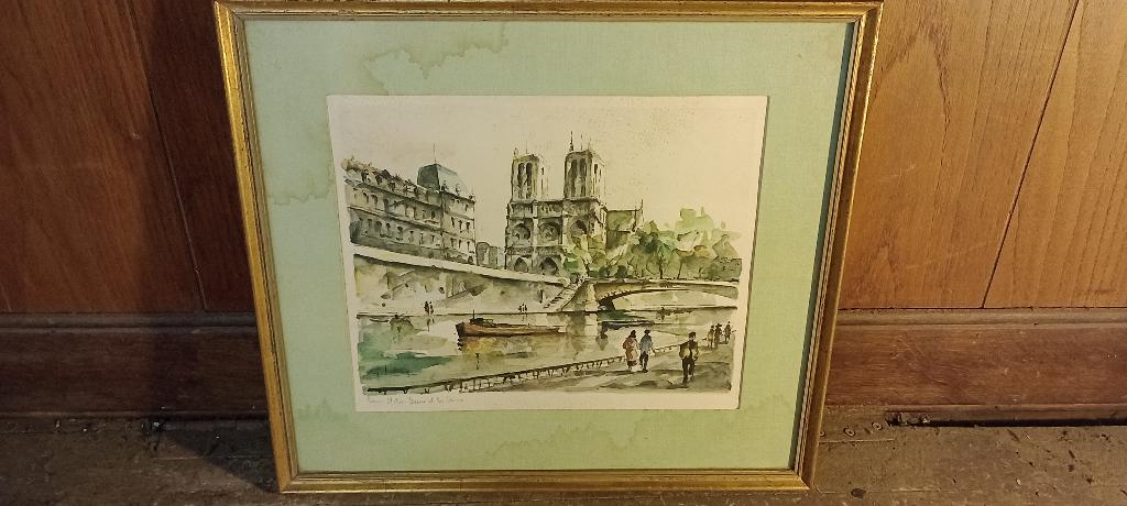 Gravure gesigneerd Gabriel Lelong - 43x39, n505, Ophalen of Verzenden